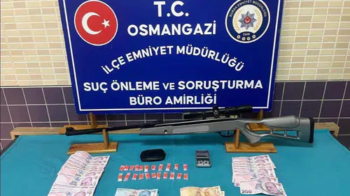 Bursa polisinde şafak operasyonu Uyuşturucu ve suçlu avı