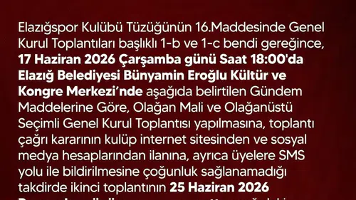 Elazığspor yeni yönetimini belirlemek için sandık başına gidiyor