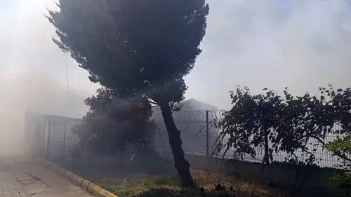 Tekirdağ'da tarım arazisi yangını yerleşim yerlerini tehdit ediyor