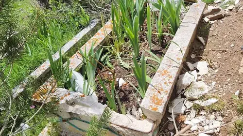 Gerede'de mezar taşlarına çirkin saldırı