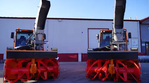Sınır hattında kış mesaisi için dev makineler devrede