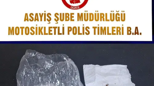 Düzce’de narkotik operasyonu İki şüpheli tutuklandı