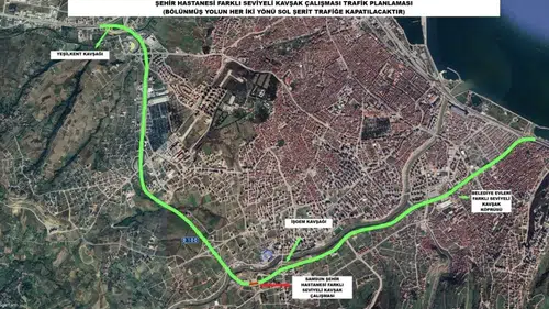 Samsun Şehir Hastanesi yolu trafiğe kapatılıyor