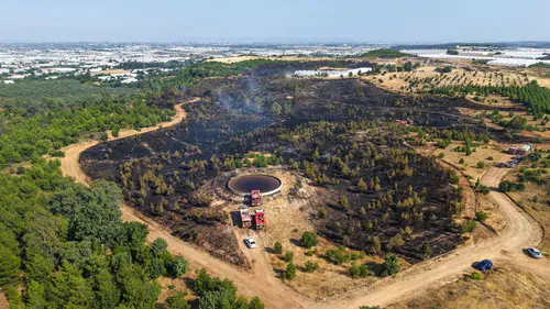 Antalya Aksu’da yangın paniği