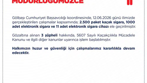 Gölbaşı polisinden kaçak ürün operasyonu