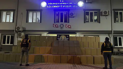 Gölbaşı girişinde büyük kaçak sigara operasyonu