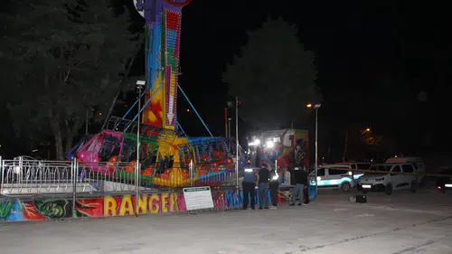 Amasya'da lunapark kazası bir gencin hayatına mal oldu