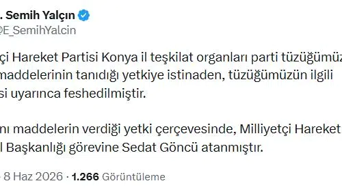 MHP Konya teşkilatında görev değişimi