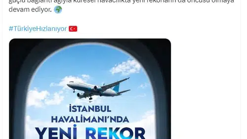 İstanbul Havalimanı gökyüzünde kendi rekorunu kırdı