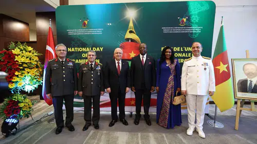 Bakan Güler ve komuta kademesi Kamerun resepsiyonunda buluştu