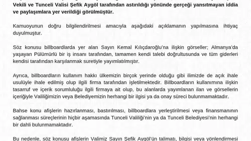 Tunceli'deki Kılıçdaroğlu afişlerinin sırrı çözüldü