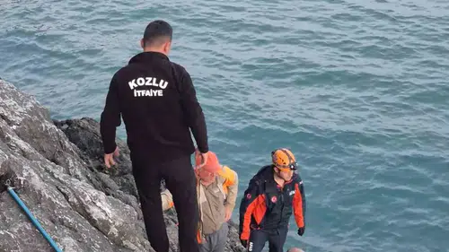 Zonguldak'ta kayalıklardan düşen balıkçı için seferberlik