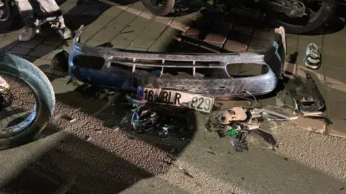 İnegöl'de kaza yerinde bıraktığı plaka sürücüyü yakalattı