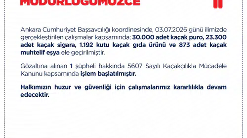 Ankara'da büyük kaçakçılık operasyonu