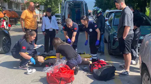 Bolu'da motosiklet kazası trafiği birbirine kattı