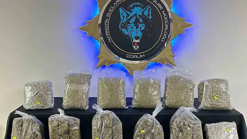 Osmancık’ta narkotik operasyonu 9 kilo uyuşturucu yakalandı