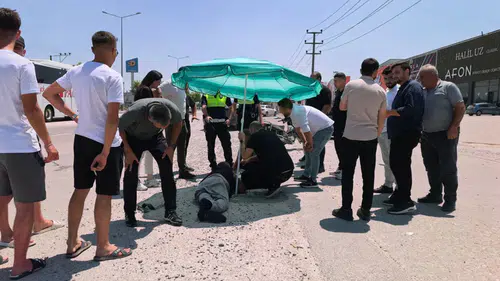 İnegöl yolunda ters yöne giren motosiklet ciple çarpıştı