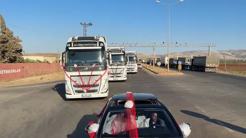 Reyhanlı düğününde dev TIR sürprizi
