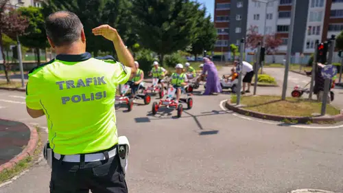Samsun’da özel çocuklar trafik parkında hem eğlendi hem öğrendi