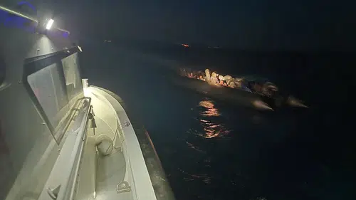 Urla açıklarında göçmen operasyonu