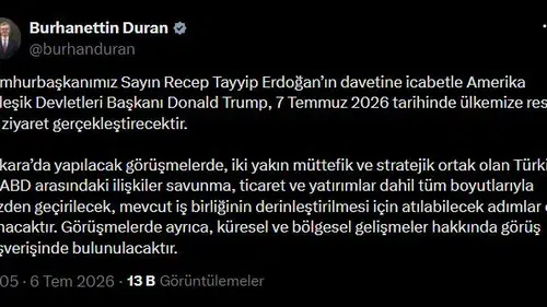 Trump Ankara'ya geliyor Masada savunma ve ticaret var