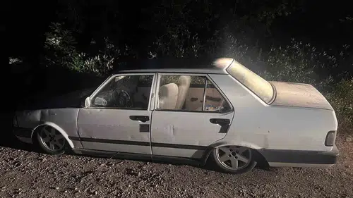 İnegöl'de çalınan otomobil ormanlık alanda bulundu
