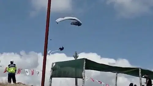 Çorum'daki yamaç paraşütü kazasının görüntüleri ortaya çıktı