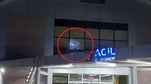 Samsun Ruh Sağlığı Hastanesi acil servisine mermi isabet etti