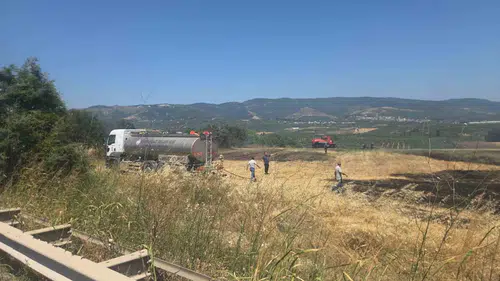 Bursa Yalova yolunda yangın paniği
