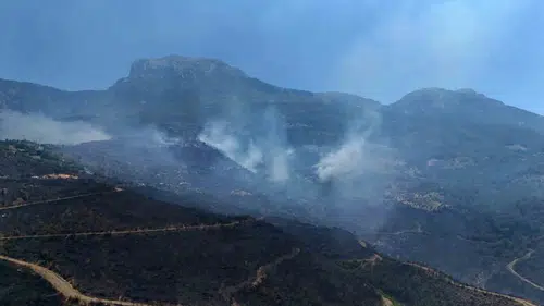 Alanya ormanlarında ikinci gün Ekipler alevleri kontrol altına almaya çalışıyor