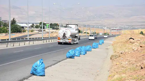 Siirt çevre yolunda hummalı temizlik çalışması başladı