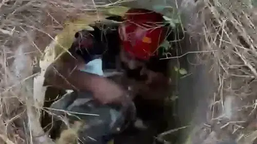 İnegöl'de tarlada açık kalan rögar tehlike saçtı