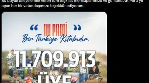 AK Parti üye sayısını güncelledi
