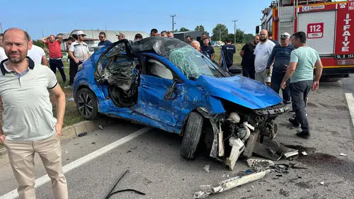 Karasu yolunda trafik kazası bir kişiyi hastanelik etti