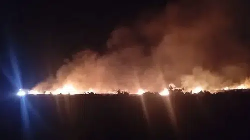 İslahiye’de anız yangını gerçeği Dronlar tahribatı gözler önüne serdi