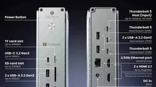 Keychron masanızdaki kablo karmaşasına Thunderbolt 5 ile son veriyor