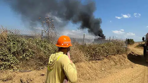 Şarköy kara yolunda yanan otomobil paniğe neden oldu?