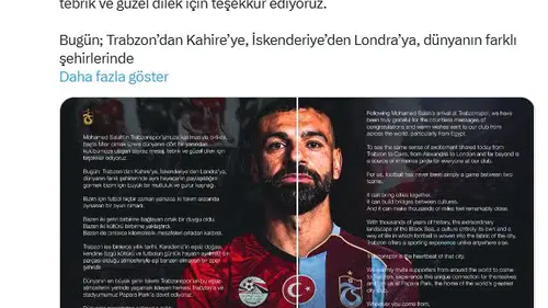 Trabzonspor Salah transferiyle dünyaya kapılarını açtı