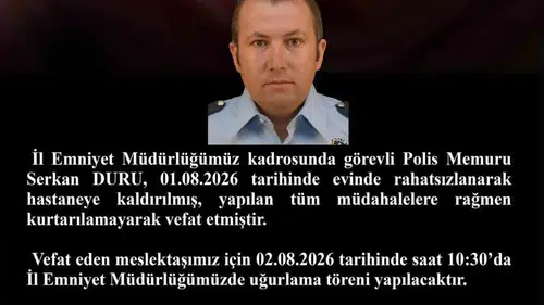 Kayseri Emniyeti bir meslektaşını kaybetti