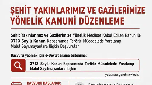 Terörle mücadelede yaralananlar için başvuru dönemi başlıyor