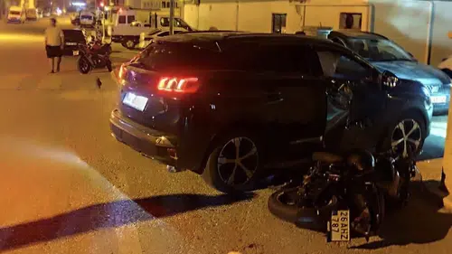 Sivrihisar’da otopark girişinde motosiklet kazası