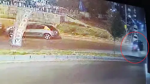 Diyarbakır'da kuryenin ölümle burun buruna geldiği anlar kamerada