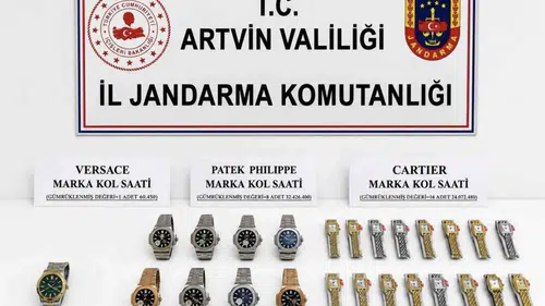 Sarp Sınır Kapısı'nda 56 milyon liralık saat operasyonu