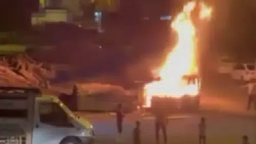 Bağlar’da site sakinlerini sokağa döken yangın paniği