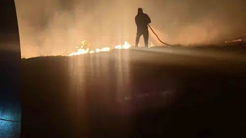 Çorum’da gece yarısı anız yangını paniği