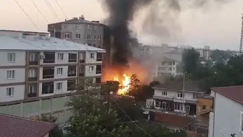 Samsun'da tüp bayisinde korkutan yangın