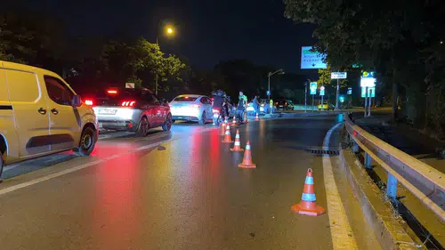 Köprüde çekim molası trafiği etkileyecek