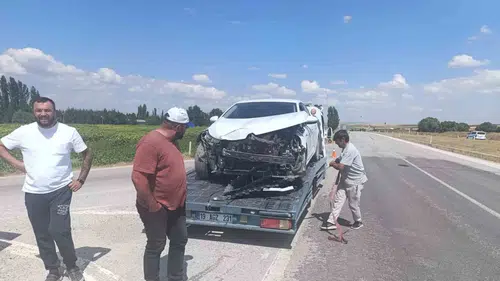 Çorum Alaca’da kavşak kazası İki kişi hastanelik oldu