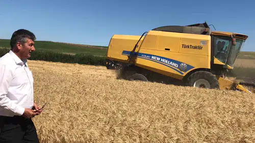 Yozgatlı çiftçinin hasat mesaisi başladı