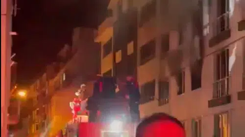Tokat'ta apartman dairesinde yangın paniği